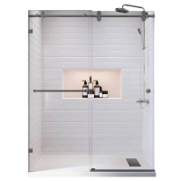 Двері в нішу Koer SR SD06-140x220-TR-07 прозоре скло Easy Clean 8мм, GRAPHITE (KR5369)